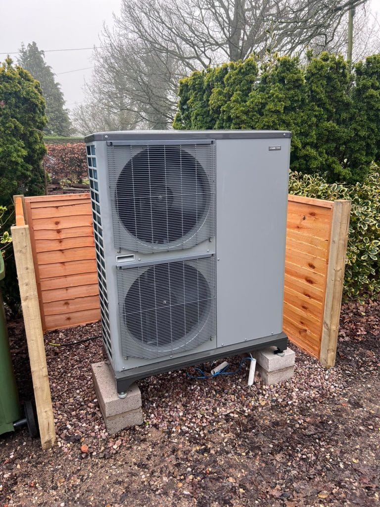 air source heat pump installation